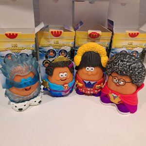 Kerwin frost McDonalds happy meal nugget toys Lot of 4 with boxes and cards